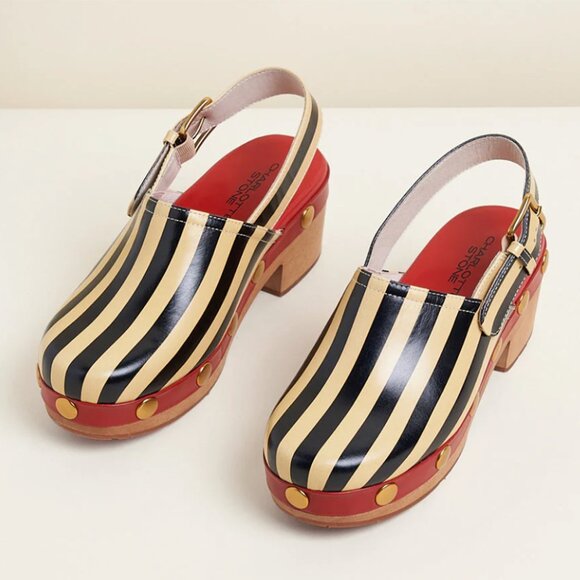 CHARLOTTE STONE Jone Clog with Stripe Details - SIZE 10 - Picture 2 of 6